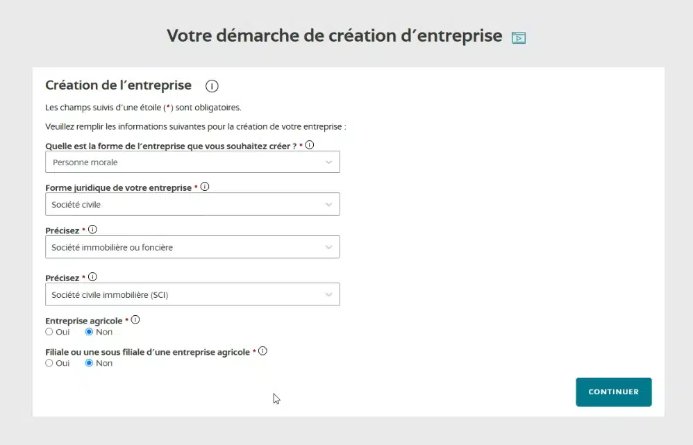 démarche création société civile immobilière inpi