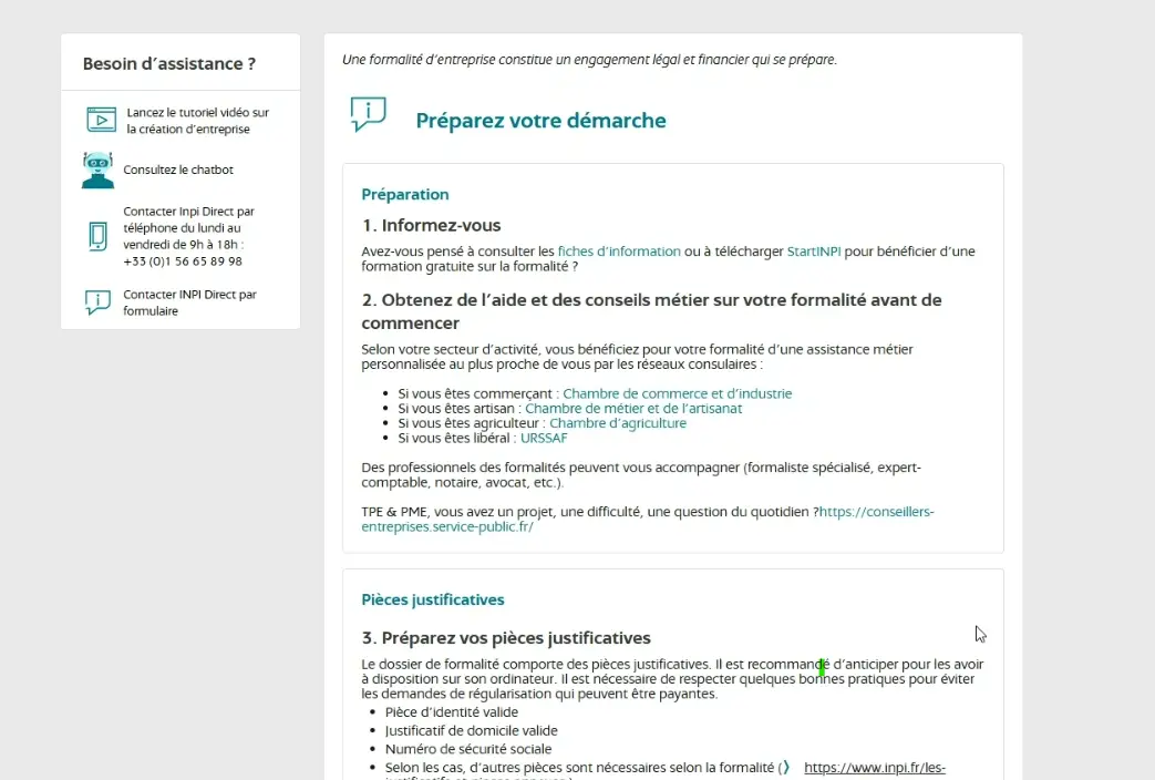 préparation démarche sci inpi