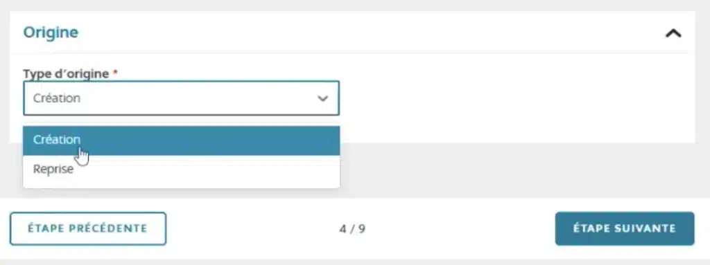 origine activité sci inpi
